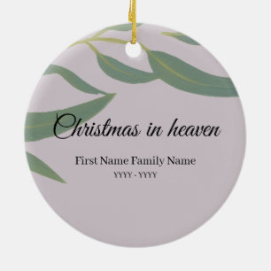 Christmas in heaven memorial ornament eucalyptus