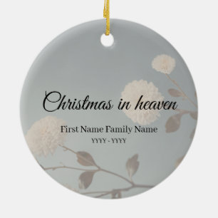 Christmas in heaven memorial ornament flower