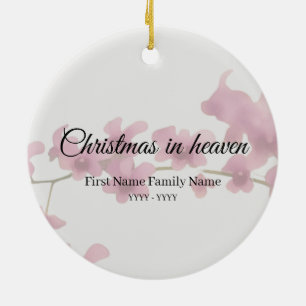 Christmas in heaven memorial ornament orchid