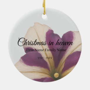 Christmas in heaven memorial ornament petunia