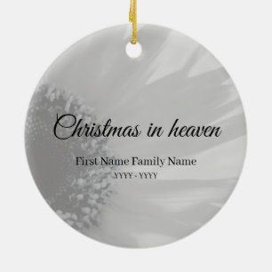 Christmas in heaven memorial ornament sunflower