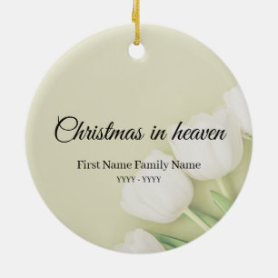 Christmas in heaven memorial ornament tulip