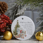 Christmas in Heaven | Photo Memorial Ceramic Ornament<br><div class="desc">This memorial ornament is the perfect way to express a memory of a loved one never to be forgotten. Featuring your favorite photo, a beautiful quote, and your loved one's name and dates on one side. Watercolor Christmas chair illustrations and poem on the other. Honor the memory of your loved...</div>
