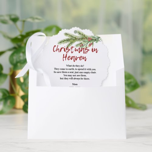 Christmas In Heaven Poem Memorial Photo Greenery