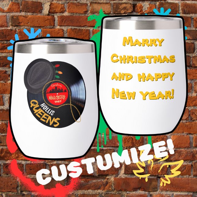 Christmas in Hollis Queens  Thermal Wine Tumbler (Creator Uploaded)