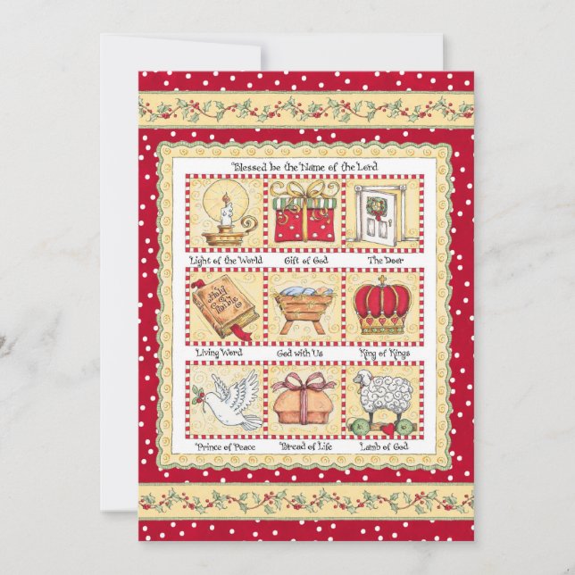 Christmas... In Jesus Name... Flat Card! Holiday Card (Front)