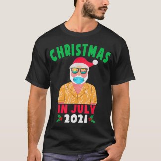 Christmas In July 2021 Summer Santa Wearing Mask T-Shirt