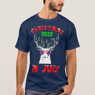Christmas In July 2022 Reindeer Snow Merry Santa S T-Shirt