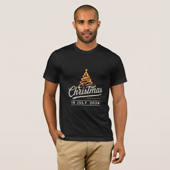 Christmas In July 2024 Shirt, Summer Santa Claus  T-Shirt (Front Full)