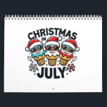 Christmas in July 4th of July Ice Cream USA Calendar<br><div class="desc">Christmas in July, summer Christmas, popsicle design, ice cream xmas, USA independence, patriotic holiday, July 4th mashup, festive summer, red white blue Christmas, Christmas popsicle</div>