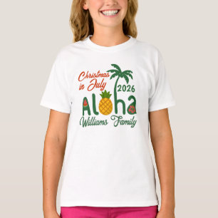 Christmas In July Aloha Personalized T-Shirt