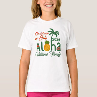 Christmas In July Aloha Personalized T-Shirt