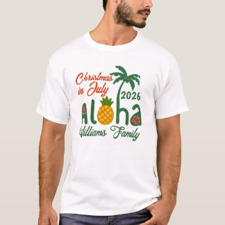 Christmas In July Aloha Personalized T-Shirt