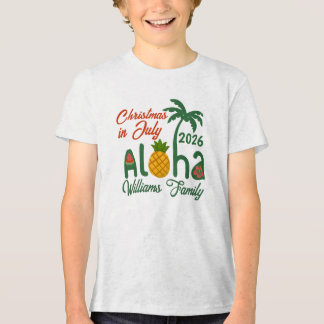 Christmas In July Aloha Personalized T-Shirt Tri-Blend Shirt