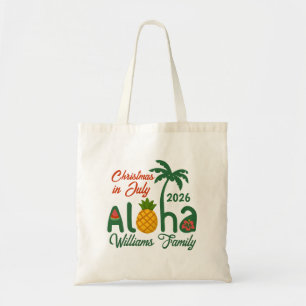 Christmas In July Aloha Personalized Tote Bag