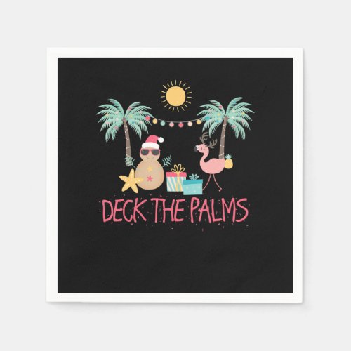 Christmas In July Beach Cruise Vacation Beach Napkins