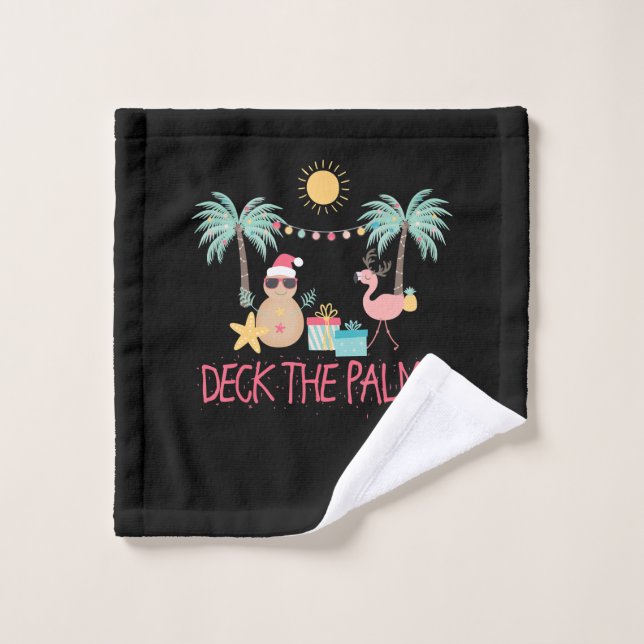 Christmas In July Beach Cruise Vacation Beach Wash Cloth (Wash Cloth)