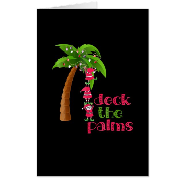 Christmas In July Beach Deck Palms Cruise Card (Front)