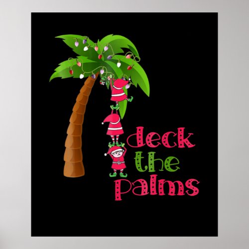 Christmas In July Beach Deck Palms Cruise Poster
