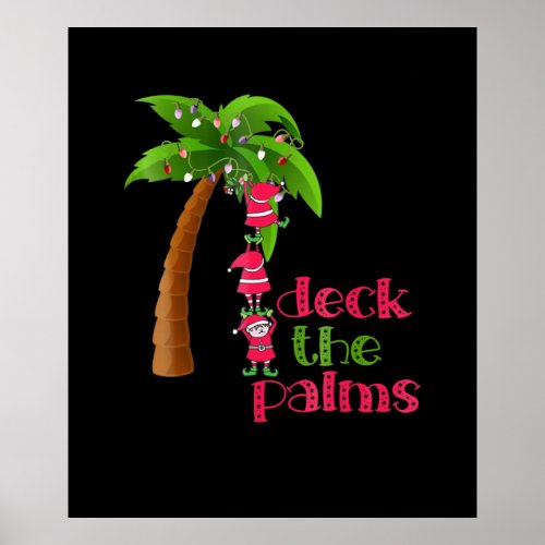 Christmas In July Beach Deck Palms Cruise Poster