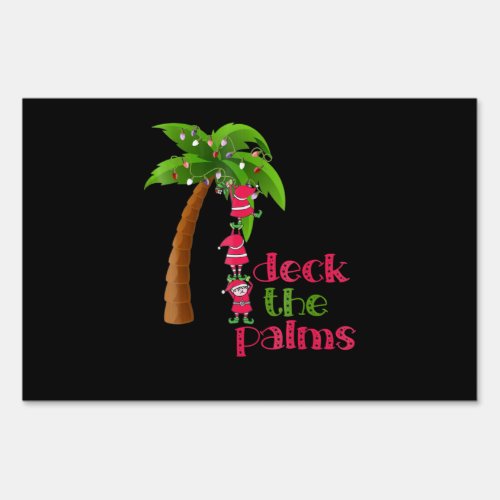Christmas In July Beach Deck Palms Cruise Sign