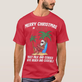 Christmas In July Beach Party Santa Men Women Vaca T-Shirt