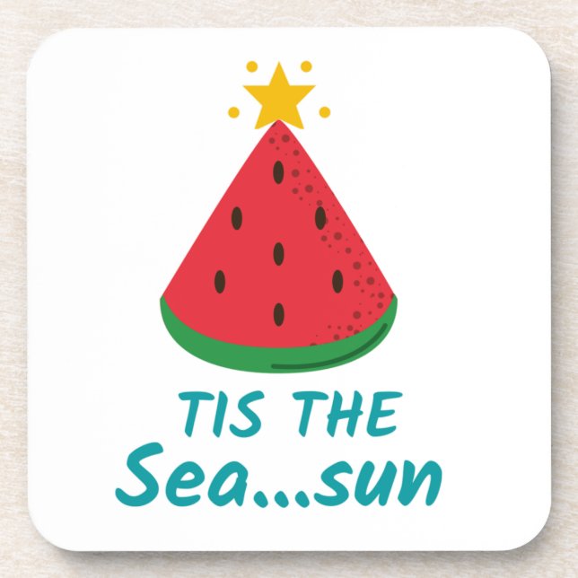 CHRISTMAS IN JULY BEVERAGE COASTER (Front)