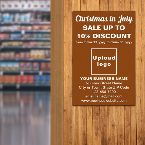 Christmas in July Business Sale Brown Poster