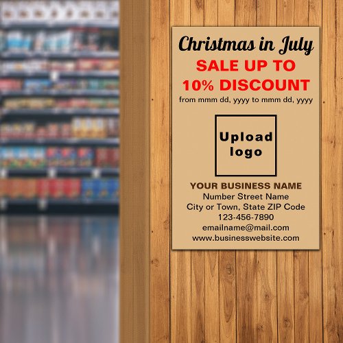 Christmas in July Business Sale Light Brown Poster