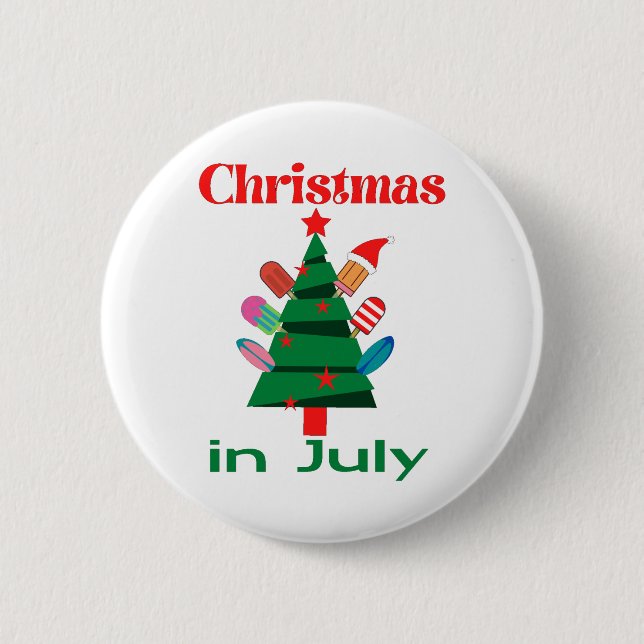 Christmas in july button (Front)