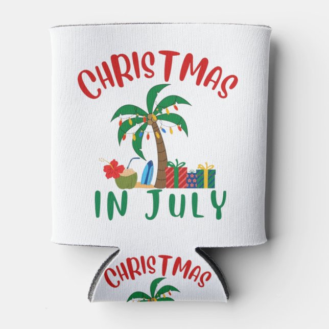 Christmas In July Can Cooler (Front)