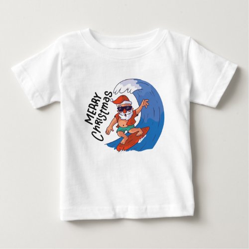 Christmas in July Card Classic Round Sticker Napki Baby T_Shirt