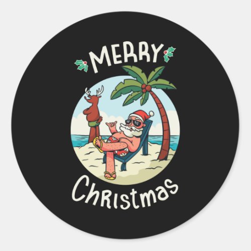 Christmas in July Classic Round Sticker