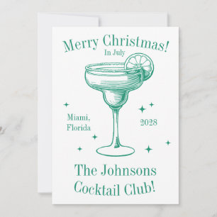 Christmas in July Cocktail Party Personalized Holiday Card