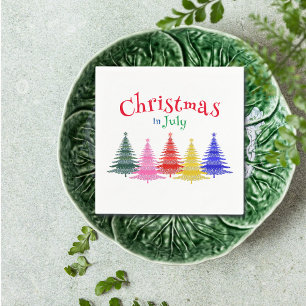 Christmas in July Colorful Fun Party Napkins