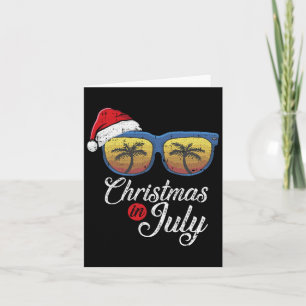Christmas In July Cool Hawaiian Beach Summer Vacat Card