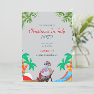Christmas in July Custom Company Name & Logo Invitation