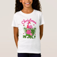 CHRISTMAS IN JULY CUTE SANTA FLAMINGO