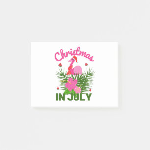 Christmas in july cute summer flamingo post-it notes
