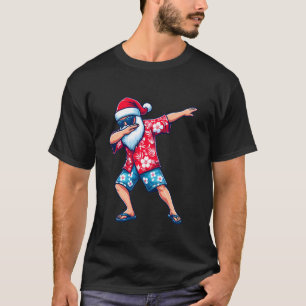 Christmas in July Dabbing Santa Boys Men Hawaiian T-Shirt