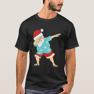 Christmas In July Dabbing Santa Claus Hawaiian Sum T-Shirt