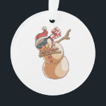 Christmas In July Dabbing Snowman Ornament<br><div class="desc">Christmas In July Dabbing Snowman</div>