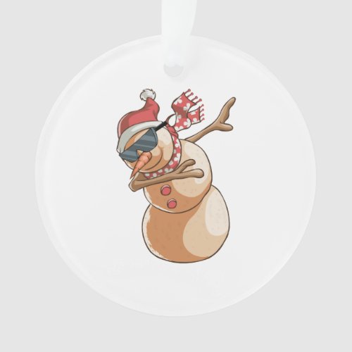 Christmas In July Dabbing Snowman Ornament