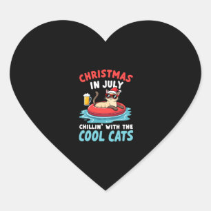 Christmas In July Daddy Mommy Chillin With The Sia Heart Sticker
