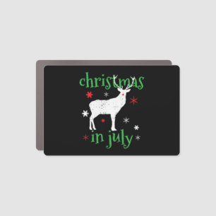 Christmas In July Deer Hunting Car Magnet