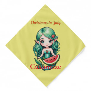 Christmas in July Elf Mermaid Thunder_Cove Bandana