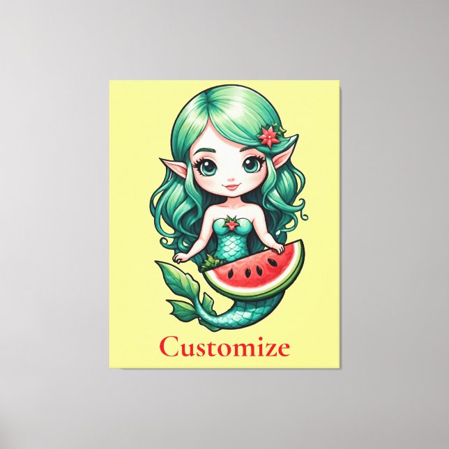 Christmas in July Elf  Mermaid Thunder_Cove  Canvas Print (Front)