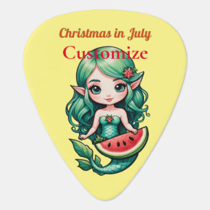 Christmas in July Elf Mermaid Thunder_Cove Guitar Pick