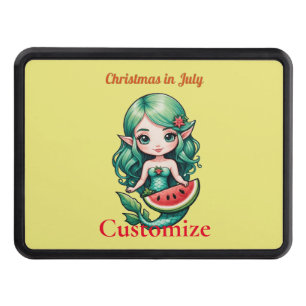 Christmas in July Elf Mermaid Thunder_Cove Hitch Cover