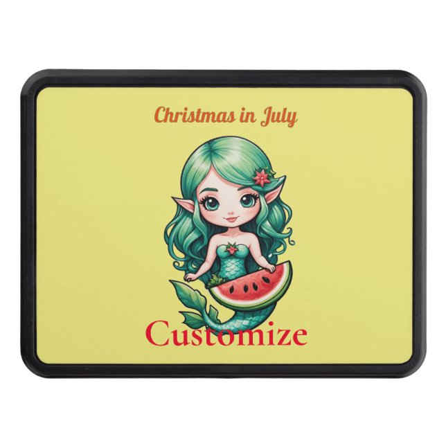 Christmas in July Elf  Mermaid Thunder_Cove  Hitch Cover (Front)